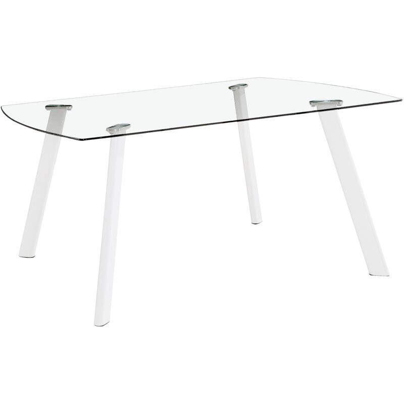 Velocimuebles - Mesa Fija Cristal Vidrio Transparente Comedor Glass salón Patas Blancas diseño Moderno 120x80x76
Velocimuebles - Mesa Fija Cristal Vidrio Transparente Comedor Glass salón Patas Blancas diseño Moderno 120x80x76
