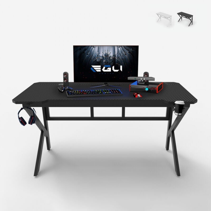 Mesa gamer ergonómica de carbono con cables para auriculares y bebidas 160x60cm Sportbot 160 | Negro
Mesa gamer ergonómica de carbono con cables para auriculares y bebidas 160x60cm Sportbot 160 | Negro