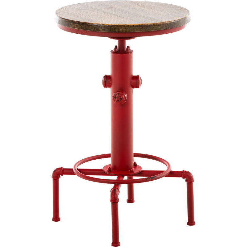 CLP - Mesa Lumos Industrial Look & Ø 50 cm Rojo