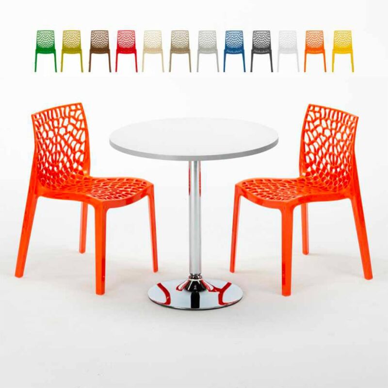 Grand Soleil - Mesa Redonda Blanca 70x70 cm con Base de Acero y 2 Sillas De Colores Gruvyer Long Island | Color: Naranja
Grand Soleil - Mesa Redonda Blanca 70x70 cm con Base de Acero y 2 Sillas De Colores Gruvyer Long Island | Color: Naranja