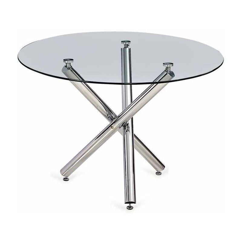 Mesa redonda Triana tapa cristal y patas cromadas 75 cm(alto)110 cm(ancho)110 cm(largo) Color CRISTAL
Mesa redonda Triana tapa cristal y patas cromadas 75 cm(alto)110 cm(ancho)110 cm(largo) Color CRISTAL