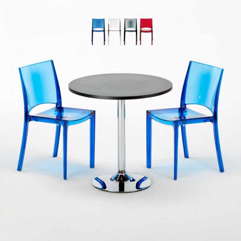 Grand Soleil - Mesa Redonda Negra 70x70 cm y Sillas De Colores Transparentes B-Side Ghost | Color: Azul Transparente
Grand Soleil - Mesa Redonda Negra 70x70 cm y Sillas De Colores Transparentes B-Side Ghost | Color: Azul Transparente