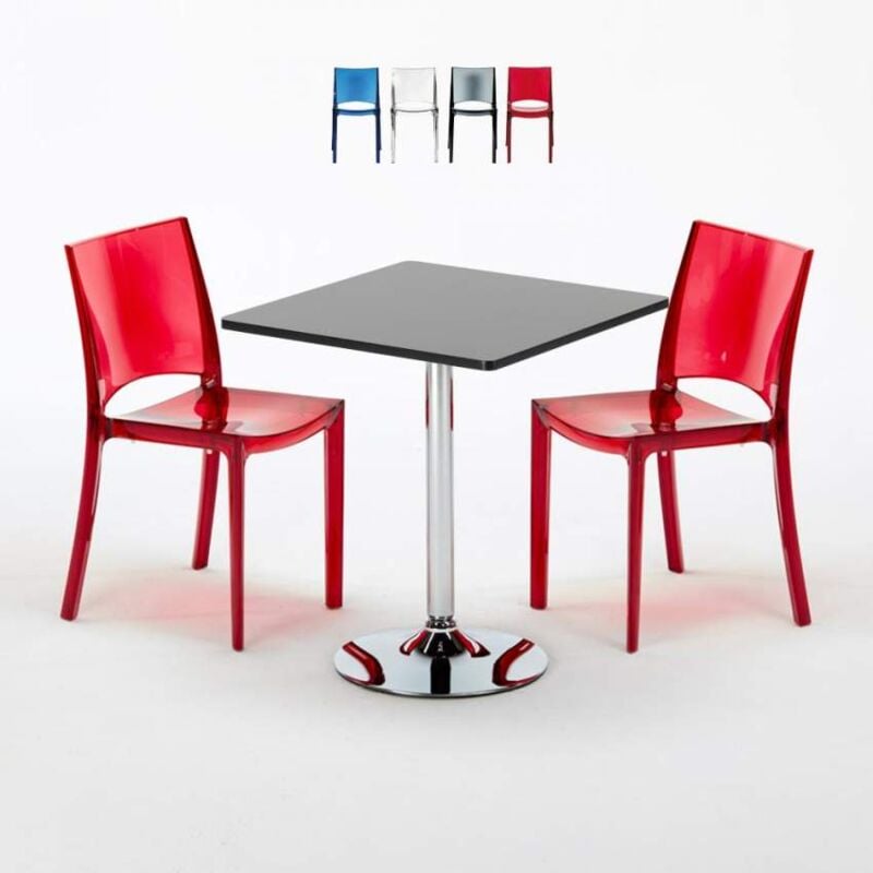 Grand Soleil - Mesa Cuadrada Negra 70x70 cm y Sillas De Colores Transparentes B-Side Phantom | Rojo Transparente
Grand Soleil - Mesa Cuadrada Negra 70x70 cm y Sillas De Colores Transparentes B-Side Phantom | Rojo Transparente