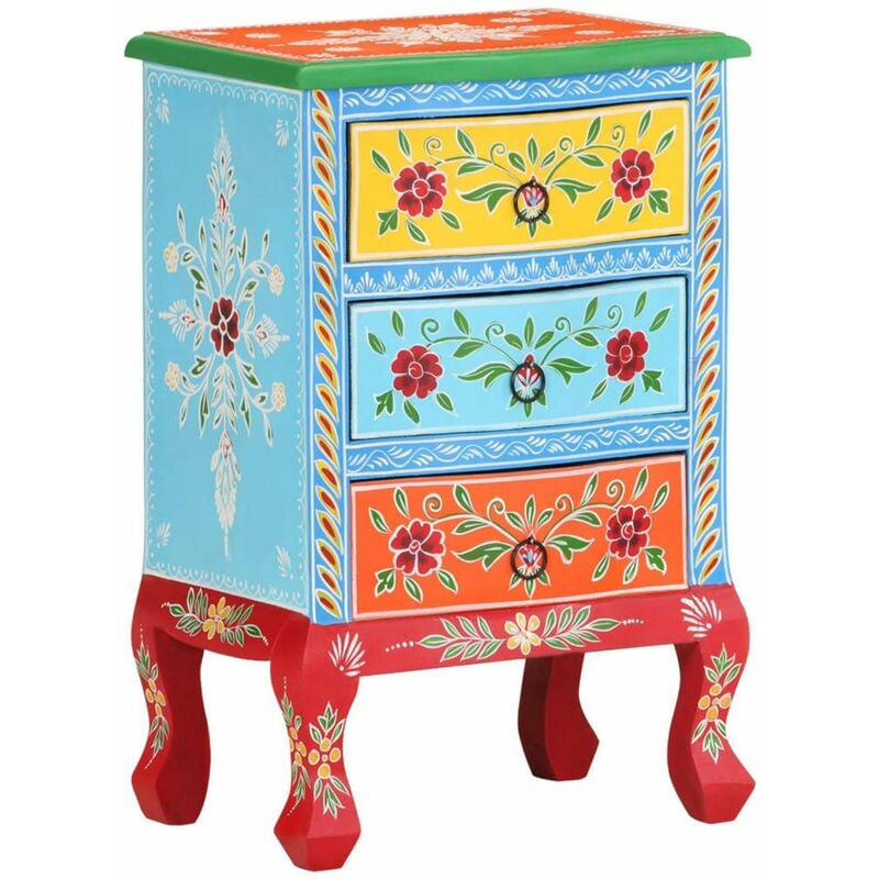 Mesita de noche pintada a mano madera maciza mango 40x30x60 cm
Mesita de noche pintada a mano madera maciza mango 40x30x60 cm