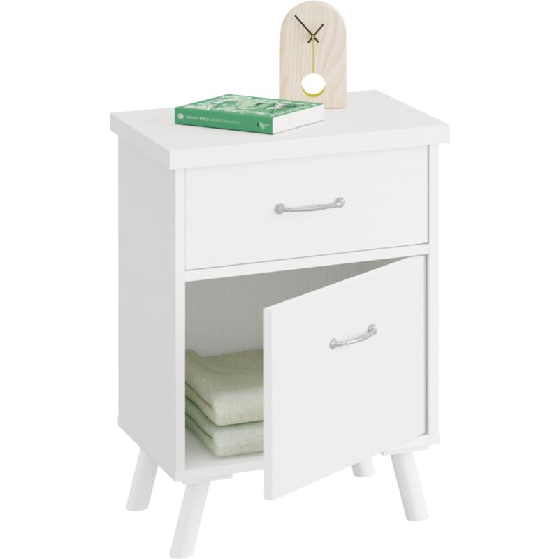 Mesita de noche Valentina una puerta un cajón en acabado blanco 64 cm(alto)47 cm(ancho)35 cm(fondo) Color BLANCO
Mesita de noche Valentina una puerta un cajón en acabado blanco 64 cm(alto)47 cm(ancho)35 cm(fondo) Color BLANCO