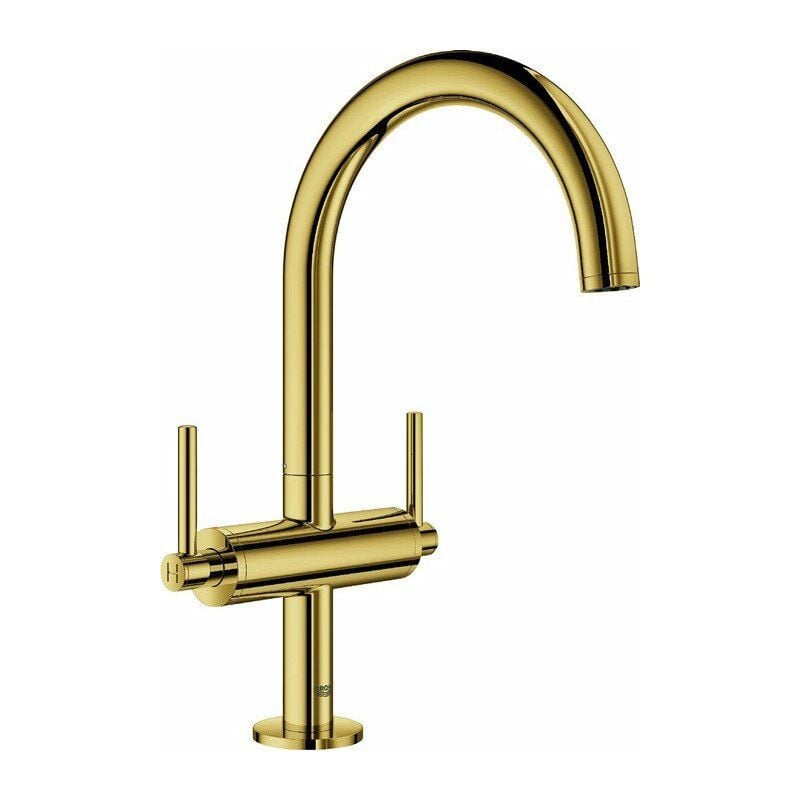 Grohe - Mezclador de lavabo Atrio 21022 DN15 L-Size Manilla de palanca oro brillante
Grohe - Mezclador de lavabo Atrio 21022 DN15 L-Size Manilla de palanca oro brillante