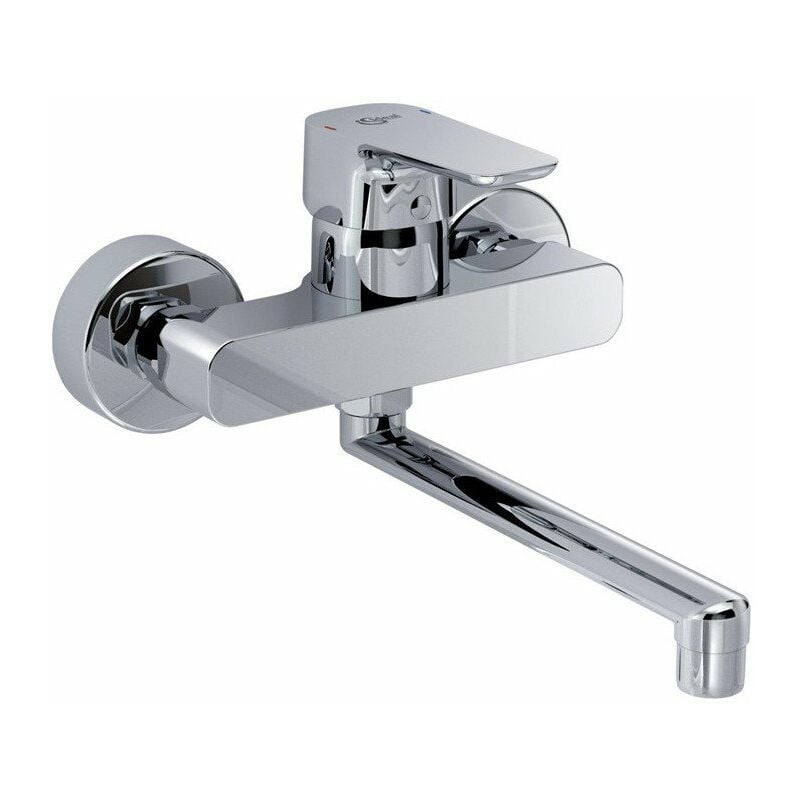 Mezclador de lavabo de pared CERAPLAN III cromado, saliente 110 mm STANDARD - Ideal
Mezclador de lavabo de pared CERAPLAN III cromado, saliente 110 mm STANDARD - Ideal