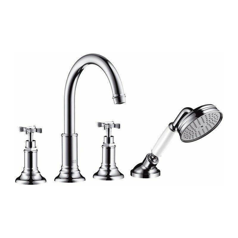Hansgrohe - Mezclador de montaje en borde de bañera de níquel cepillado con 4 orificios
Hansgrohe - Mezclador de montaje en borde de bañera de níquel cepillado con 4 orificios