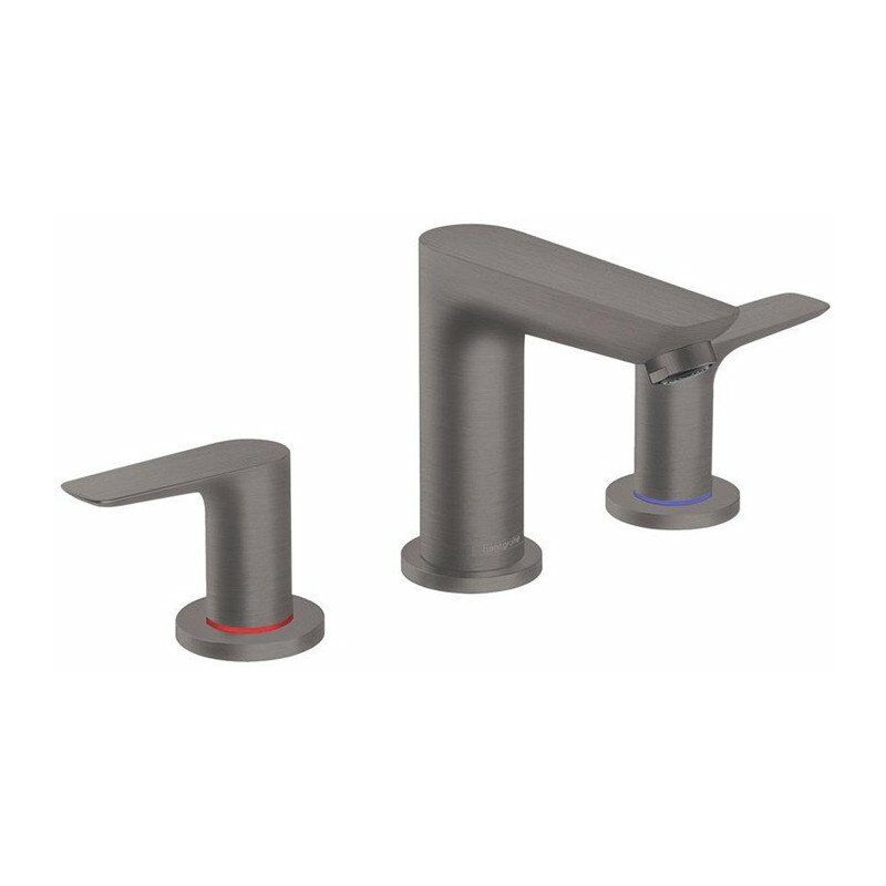 Hansgrohe - Mezclador monomando de lavabo 150, 3 orificios, con tirador y desagüe negro cromado cepillado
Hansgrohe - Mezclador monomando de lavabo 150, 3 orificios, con tirador y desagüe negro cromado cepillado