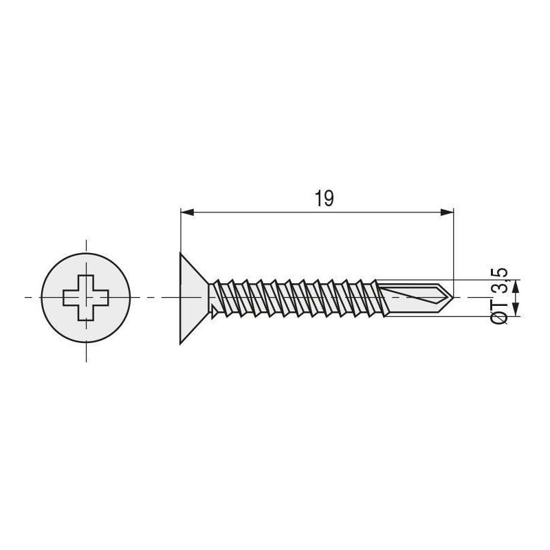 Tornillo broca rosca chapa cabeza plana din 7504-p zincado larg.r/chapa 19mm ø rosca chapa 3.5mm - Mibricoplus
Tornillo broca rosca chapa cabeza plana din 7504-p zincado larg.r/chapa 19mm ø rosca chapa 3.5mm - Mibricoplus