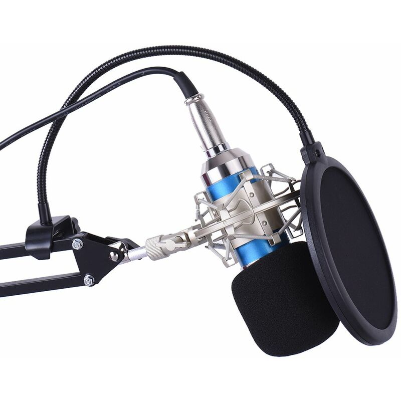 Microfono de condensador de grabacion de estudio de radiodifusion profesional Kit de microfono con soporte de choque Suspension ajustable Soporte de
Microfono de condensador de grabacion de estudio de radiodifusion profesional Kit de microfono con soporte de choque Suspension ajustable Soporte de