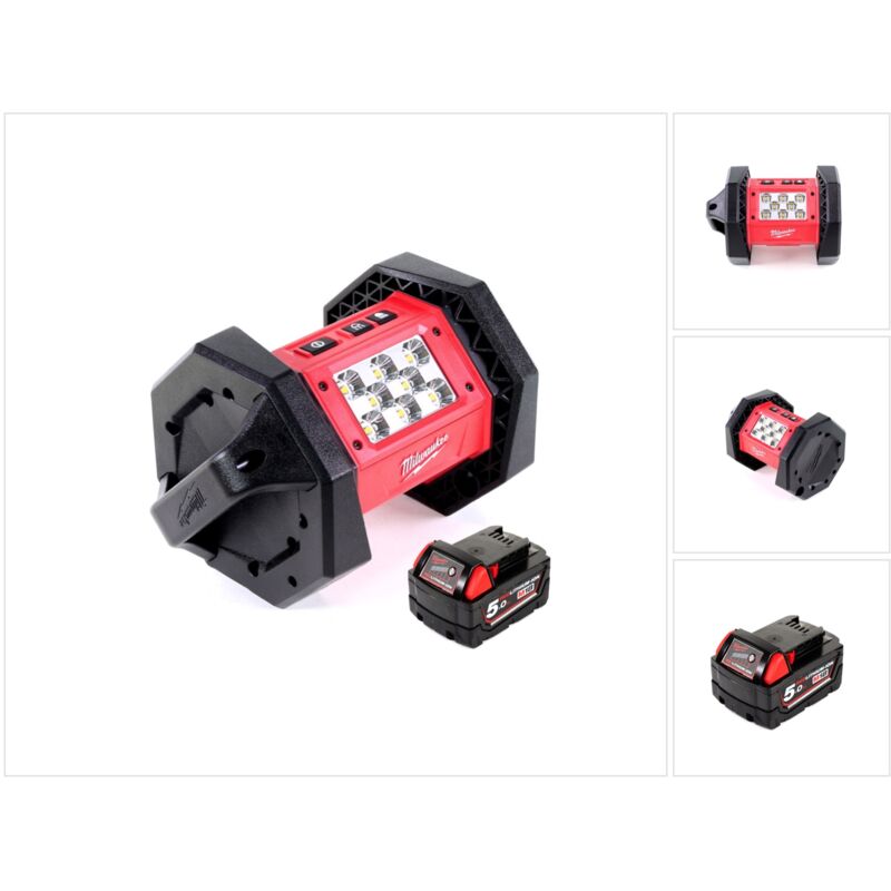 Milwaukee M18 AL-501 Foco de iluminación LED a batería 18V / 1100 Lúmenes + 1x Batería M18 B5 5,0 Ah - Sin cargador incluido
Milwaukee M18 AL-501 Foco de iluminación LED a batería 18V / 1100 Lúmenes + 1x Batería M18 B5 5,0 Ah - Sin cargador incluido