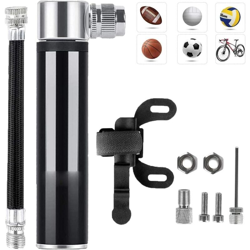 Mini bomba de bicicleta, bomba de mano para bicicleta - 120 PSI - Mini bomba de pie con montaje de marco, tornillo, aguja de bola, tubo de enlace,
Mini bomba de bicicleta, bomba de mano para bicicleta - 120 PSI - Mini bomba de pie con montaje de marco, tornillo, aguja de bola, tubo de enlace,
