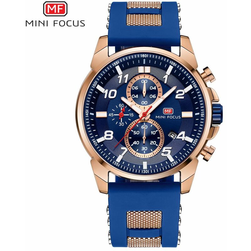 MF0268G Reloj de cuarzo para hombre Pantalla de calendario Esfera de segundo minuto Manos luminosas Reloj de pulsera masculino,Rosa azul - Mini Focus
MF0268G Reloj de cuarzo para hombre Pantalla de calendario Esfera de segundo minuto Manos luminosas Reloj de pulsera masculino,Rosa azul - Mini Focus