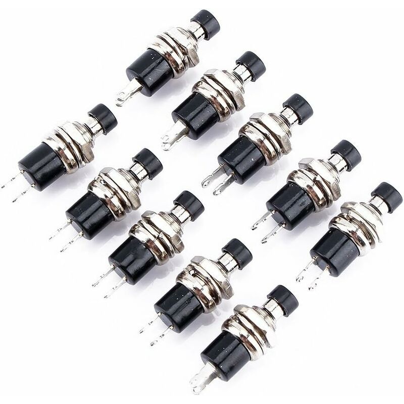 Abcrital - Mini interruptor de botón pulsador de 10 piezas, interruptor de encendido / apagado momentáneo automotriz, negro
Abcrital - Mini interruptor de botón pulsador de 10 piezas, interruptor de encendido / apagado momentáneo automotriz, negro