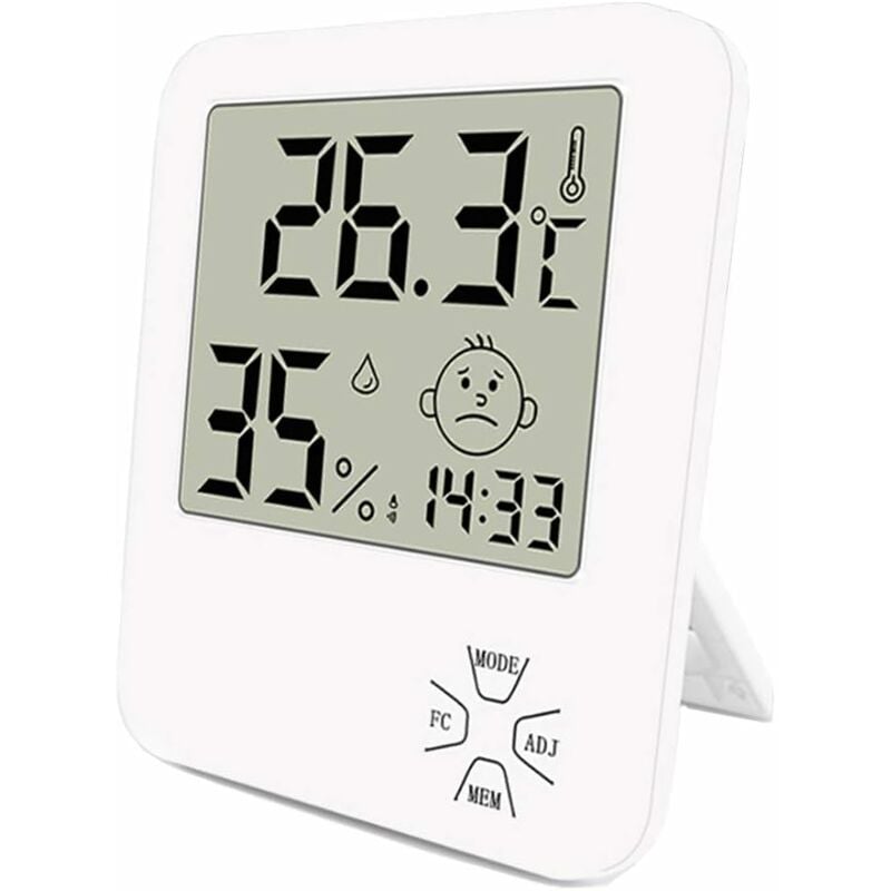 Mini termómetro higrómetro digital de alta precisión para interiores Termómetro para el hogar con soporte plegable y reloj despertador para el
Mini termómetro higrómetro digital de alta precisión para interiores Termómetro para el hogar con soporte plegable y reloj despertador para el