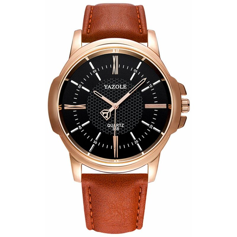 Moda de negocios Relojes para hombres Reloj de cuarzo Reloj de pulsera con banda de cuero Relojes de vestir,Marron y negro
Moda de negocios Relojes para hombres Reloj de cuarzo Reloj de pulsera con banda de cuero Relojes de vestir,Marron y negro