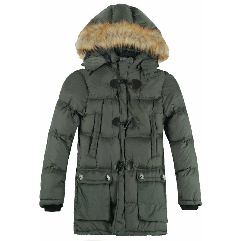 Moda invierno hombres Parka cuello de piel sintetica con capucha gruesa chaqueta calida abrigo prendas de vestir exteriores,Verde militar, L
Moda invierno hombres Parka cuello de piel sintetica con capucha gruesa chaqueta calida abrigo prendas de vestir exteriores,Verde militar, L