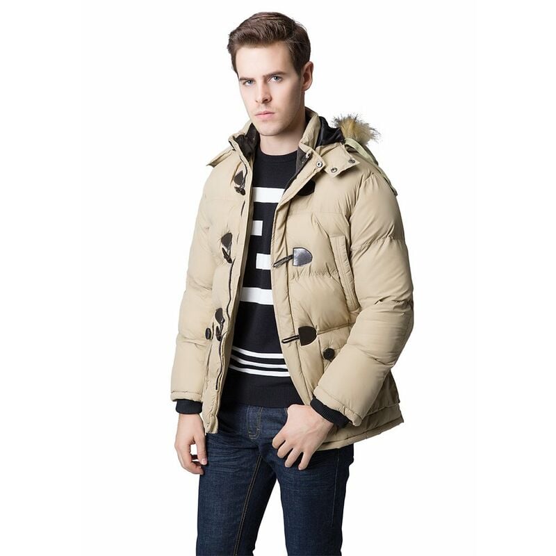Moda invierno hombres Parka cuello de piel sintetica con capucha gruesa chaqueta calida abrigo prendas de vestir exteriores,Caqui, M
Moda invierno hombres Parka cuello de piel sintetica con capucha gruesa chaqueta calida abrigo prendas de vestir exteriores,Caqui, M
