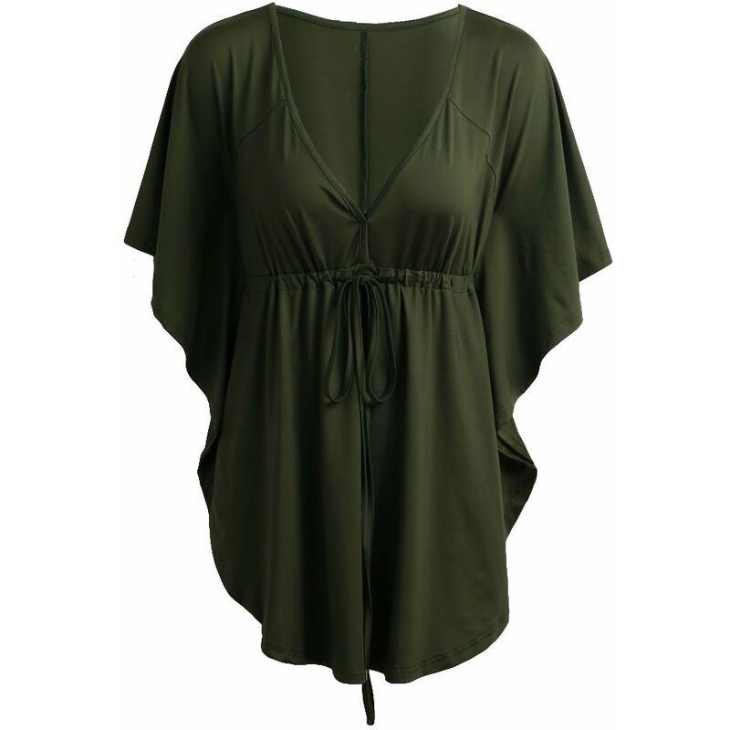 Moda mujer blusa sexy con cuello en v manga murcielago solido suelto casual camiseta tops,Verde oscuro, M
Moda mujer blusa sexy con cuello en v manga murcielago solido suelto casual camiseta tops,Verde oscuro, M