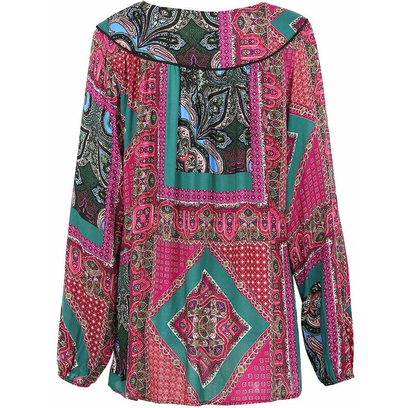 Moda mujer blusa suelta estampado vintage con cuello en v manga larga casual top pullover,Rosa, XXXL
Moda mujer blusa suelta estampado vintage con cuello en v manga larga casual top pullover,Rosa, XXXL