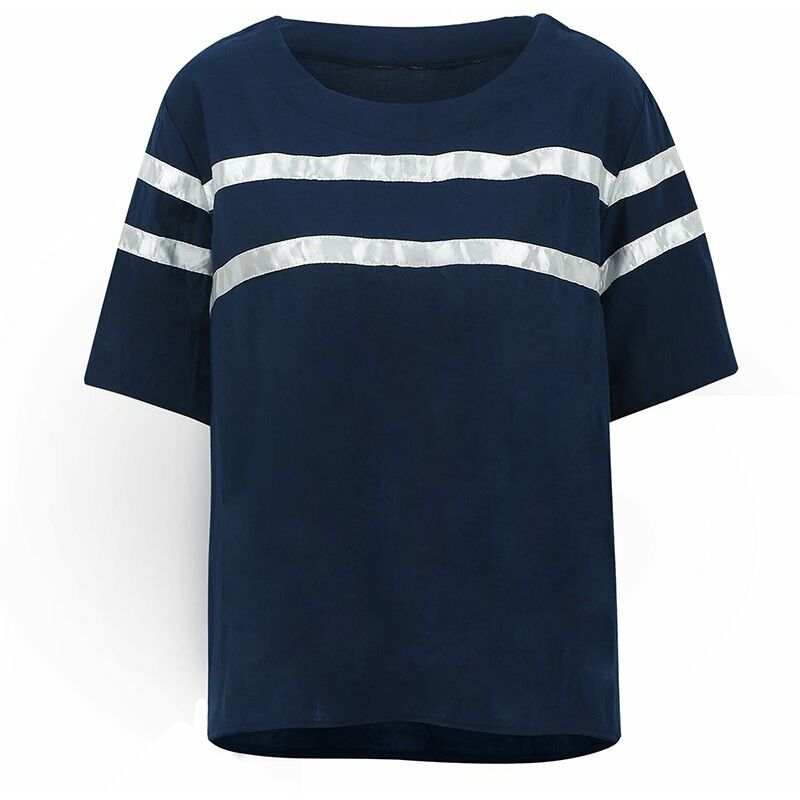 Moda mujer Casual camiseta suelta rayas manga corta cuello redondo verano camiseta Tops blusa,Azul oscuro, 5XL
Moda mujer Casual camiseta suelta rayas manga corta cuello redondo verano camiseta Tops blusa,Azul oscuro, 5XL