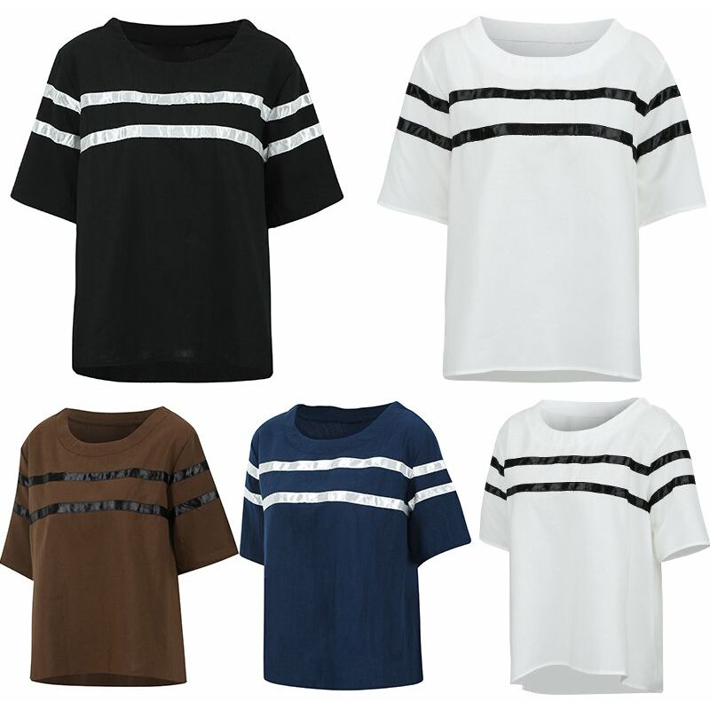 Moda mujer Casual camiseta suelta rayas manga corta cuello redondo verano camiseta Tops blusa,Beige, 5XL
Moda mujer Casual camiseta suelta rayas manga corta cuello redondo verano camiseta Tops blusa,Beige, 5XL