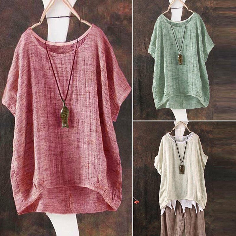 Moda mujer tunica de lino camisa o cuello suelto solido informal dobladillo irregular blusa verano top, beige, l
Moda mujer tunica de lino camisa o cuello suelto solido informal dobladillo irregular blusa verano top, beige, l