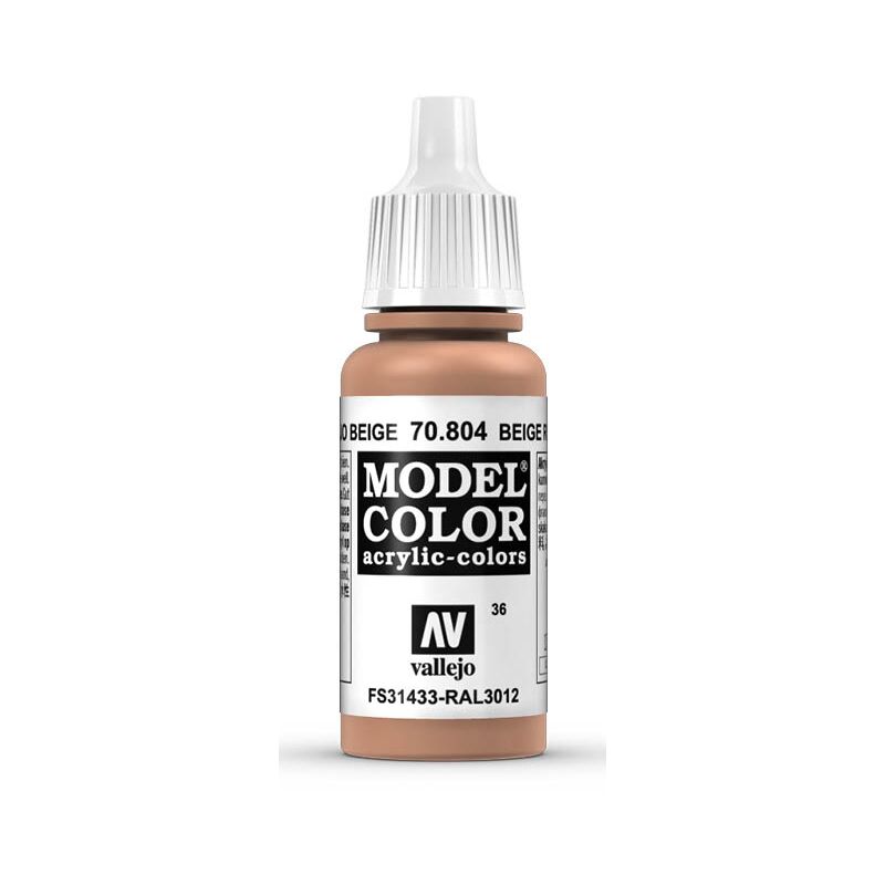 Acrylicos Vallejo - MODEL COLOR PINTURA ACRILICA MATE 17 ML | COLOR: 804 Rojo Beige RAL 3012/FS31433 - 804 Rojo Beige RAL 3012/FS31433
Acrylicos Vallejo - MODEL COLOR PINTURA ACRILICA MATE 17 ML | COLOR: 804 Rojo Beige RAL 3012/FS31433 - 804 Rojo Beige RAL 3012/FS31433