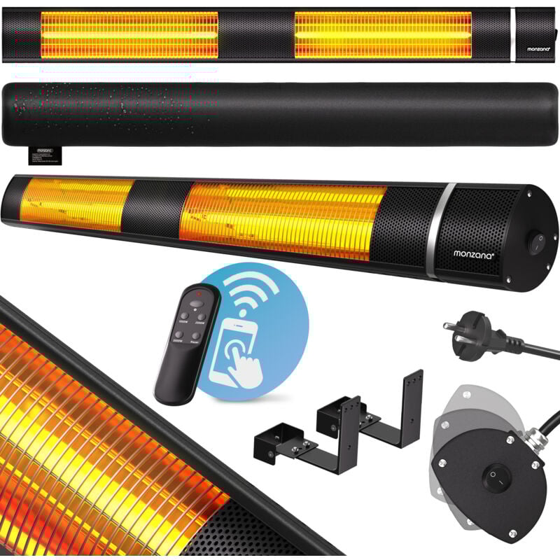 Monzana Calefactor por infrarrojos MZH3000W mando a distancia 3 niveles de calor Tecnología bajo brillo Negro - Negro
Monzana Calefactor por infrarrojos MZH3000W mando a distancia 3 niveles de calor Tecnología bajo brillo Negro - Negro