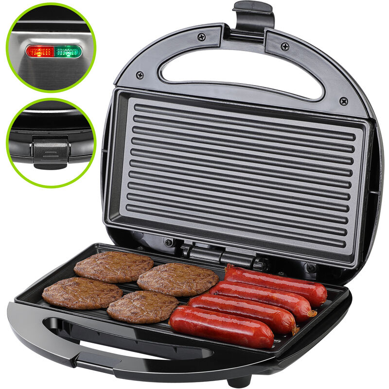 Parrilla eléctrica negra 750V revestimiento antiadherente plancha grill de asar sandwichera 23,5x22x8cm cocina - Monzana
Parrilla eléctrica negra 750V revestimiento antiadherente plancha grill de asar sandwichera 23,5x22x8cm cocina - Monzana