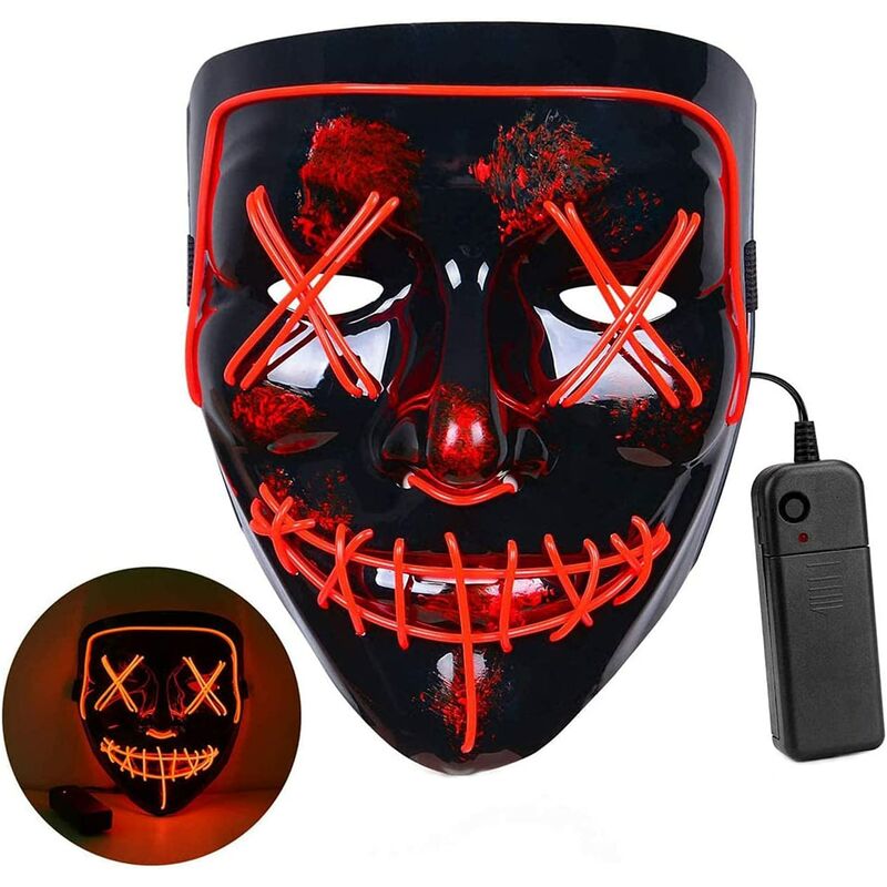 Máscara de carnaval de Halloween Máscara LED de purga, Máscara luminosa aterradora, para hombres adultos Mujeres Navidad Halloween Cosplay Karneval
Máscara de carnaval de Halloween Máscara LED de purga, Máscara luminosa aterradora, para hombres adultos Mujeres Navidad Halloween Cosplay Karneval