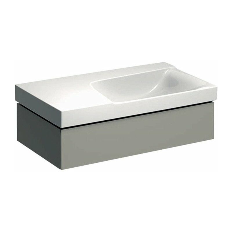Mueble bajo para lavabo Geberit Xeno² con estante, con un cajón: Ancho 88cm, Alto 22cm, Fondo 46,2cm, Lacado Greige / Matt, Ancho lavabo : 90cm
Mueble bajo para lavabo Geberit Xeno² con estante, con un cajón: Ancho 88cm, Alto 22cm, Fondo 46,2cm, Lacado Greige / Matt, Ancho lavabo : 90cm