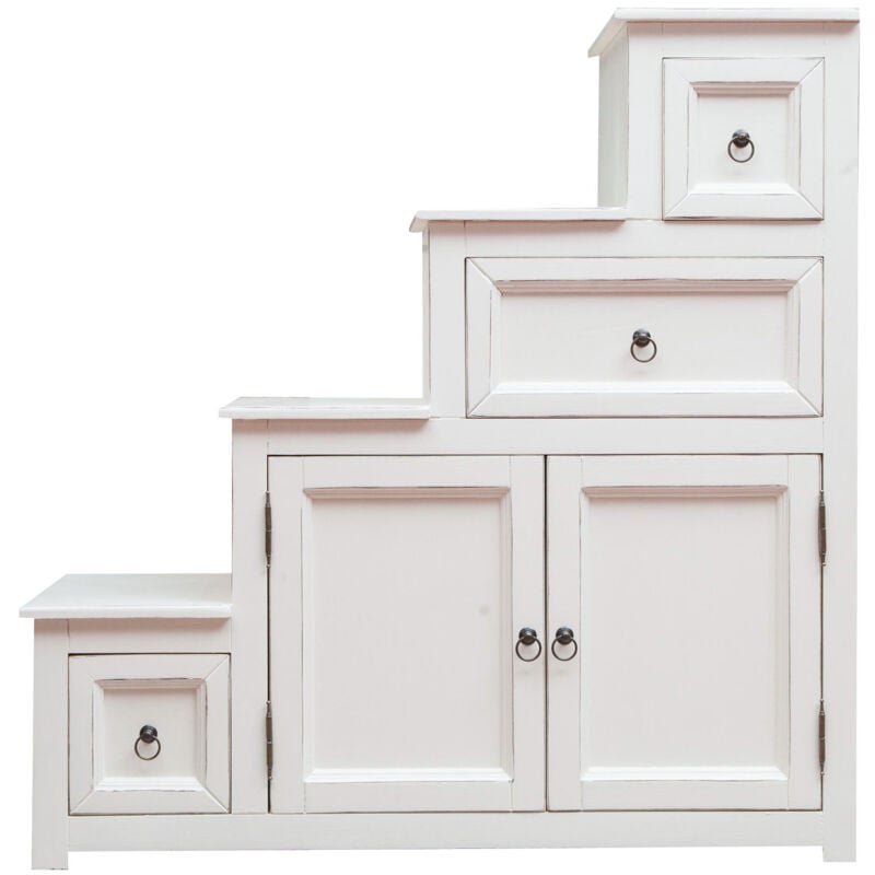 Biscottini - Mueble cajonera escala madera maciza de tilo acabado con efecto blanco envejecido
Biscottini - Mueble cajonera escala madera maciza de tilo acabado con efecto blanco envejecido