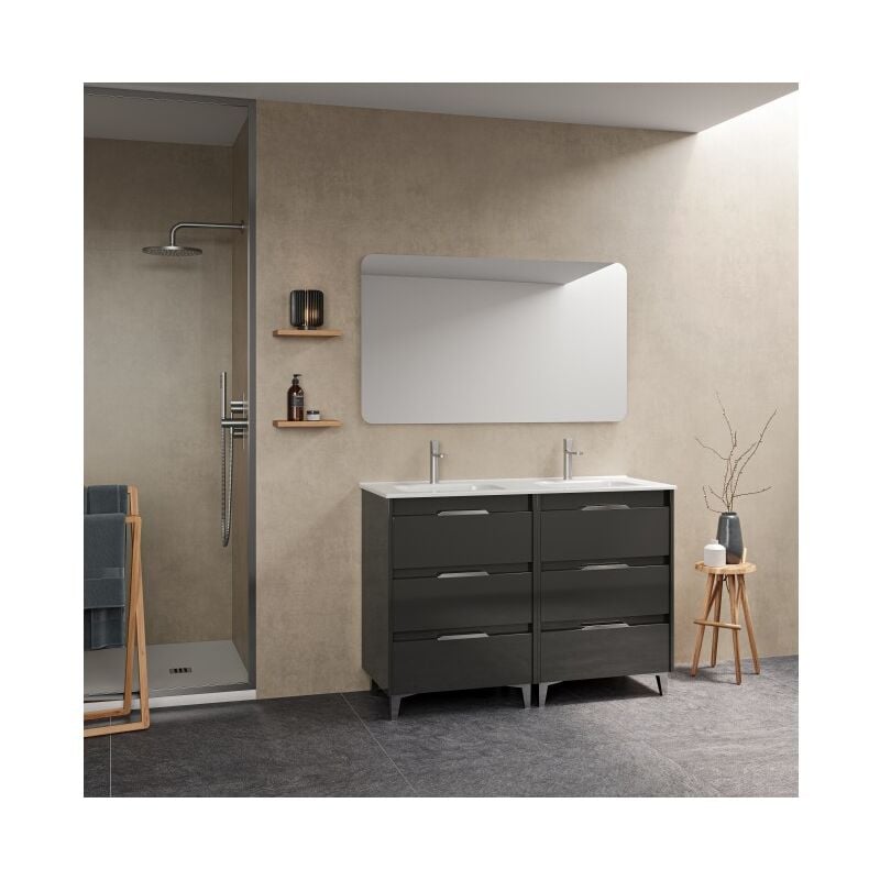 Caesaroo - Mueble de baño de pie 120 cm Minnesota Antracita con lavabo | Con espejo y lámpara LED - 120 cm - Antracite
Caesaroo - Mueble de baño de pie 120 cm Minnesota Antracita con lavabo | Con espejo y lámpara LED - 120 cm - Antracite