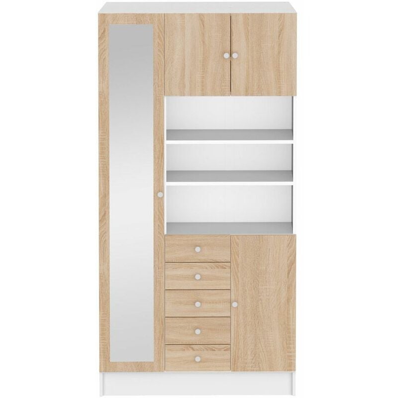 Mueble de baño COMBI 90 X 182 blanco y roble natural, 90 x 29.6 x 181.6 - blanco y roble natural
Mueble de baño COMBI 90 X 182 blanco y roble natural, 90 x 29.6 x 181.6 - blanco y roble natural