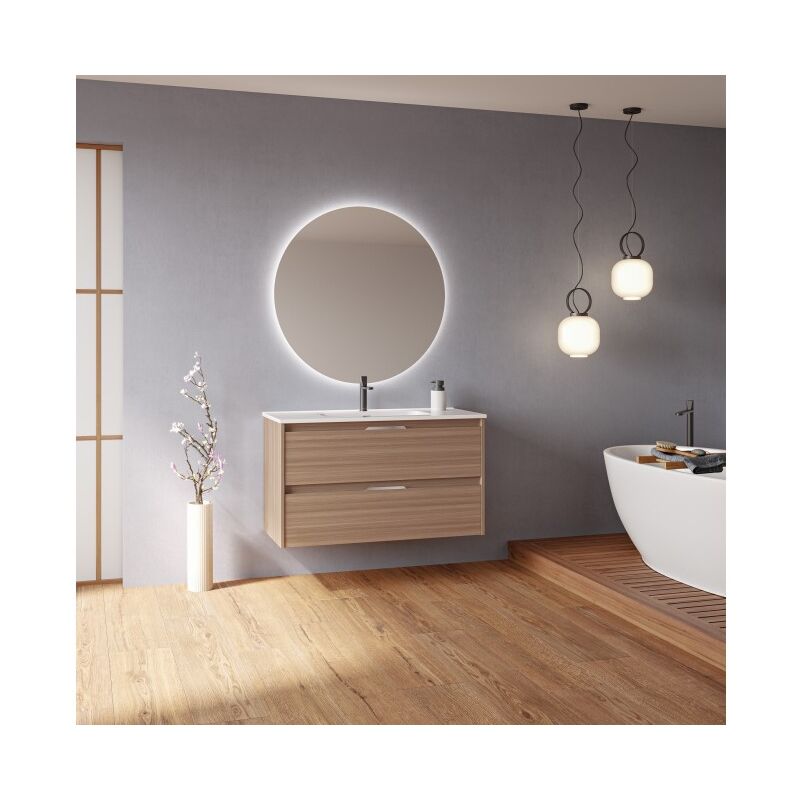 Caesaroo - Mueble de baño suspendido 100 cm Minnesota Nogal arenado con lavabo | Nogal - 100 cm - Standard
Caesaroo - Mueble de baño suspendido 100 cm Minnesota Nogal arenado con lavabo | Nogal - 100 cm - Standard