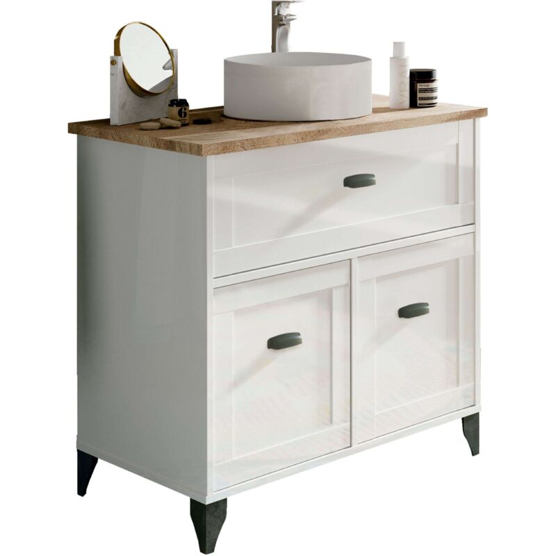Mueble de Lavabo, Aglomerado de partículas y melanina de Alta Densidad, 95 x 82 x 47 cm
Mueble de Lavabo, Aglomerado de partículas y melanina de Alta Densidad, 95 x 82 x 47 cm