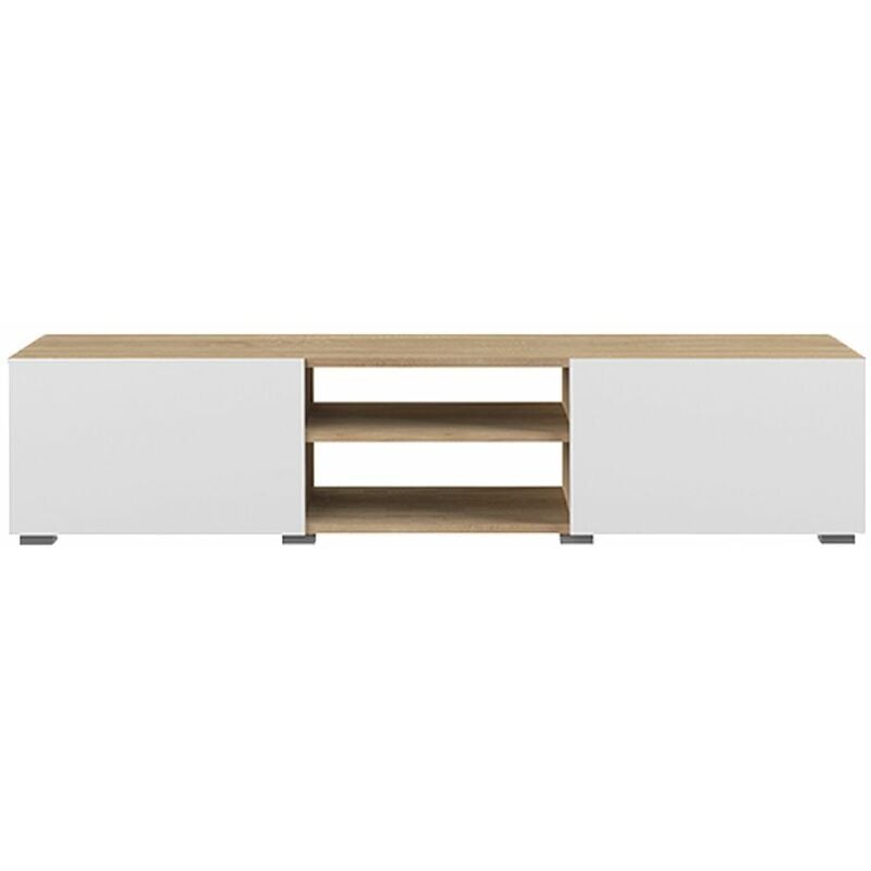 Mueble de TV PODIUM 2 nichos y 2 puertas 140 X 31 roble natural y blanco, 140 x 42 x 31 - roble natural y blanco
Mueble de TV PODIUM 2 nichos y 2 puertas 140 X 31 roble natural y blanco, 140 x 42 x 31 - roble natural y blanco