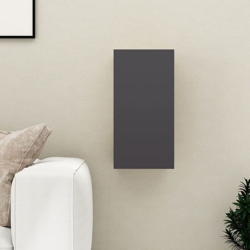 Mueble para TV de aglomerado gris 30,5x30x60 cm