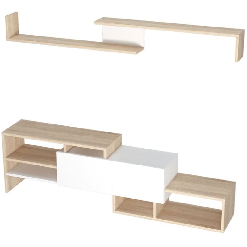 Juego de mueble de TV Fenice blanco y Sonoma 150x27x45 cm - Multicolor - Homemania
Juego de mueble de TV Fenice blanco y Sonoma 150x27x45 cm - Multicolor - Homemania