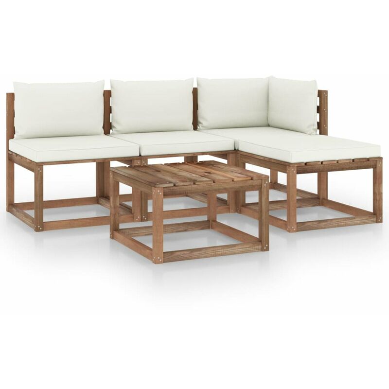 Happyshopping - Muebles de palets jardin 5 pzas cojines madera pino impregnado
Happyshopping - Muebles de palets jardin 5 pzas cojines madera pino impregnado