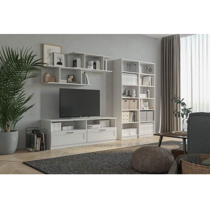 Muebles TV de salón 160 cm Blanco mate con dos cajones y dos compartimentos serie Helsinki | Blanco
Muebles TV de salón 160 cm Blanco mate con dos cajones y dos compartimentos serie Helsinki | Blanco