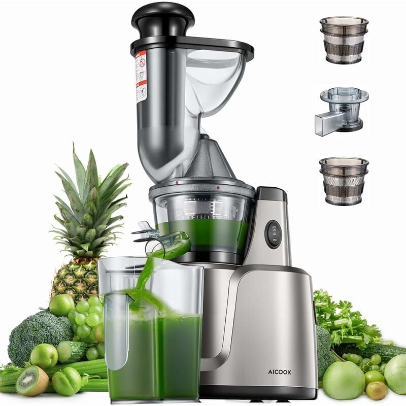 Extractor de zumos de frutas y verduras, máquina de zumos de frutas de 75 mm con tres filtros para verduras, papillas y batidos y función inversa,
Extractor de zumos de frutas y verduras, máquina de zumos de frutas de 75 mm con tres filtros para verduras, papillas y batidos y función inversa,