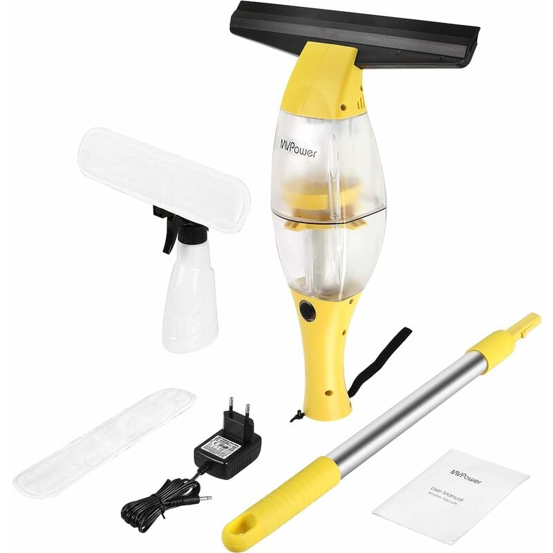 Limpiacristales eléctrico, Aspirador inalámbrico con pulverizador de 200 ml, Mango telescópico 44-75cm, Cargador de batería, 4 paños de microfibra,
Limpiacristales eléctrico, Aspirador inalámbrico con pulverizador de 200 ml, Mango telescópico 44-75cm, Cargador de batería, 4 paños de microfibra,