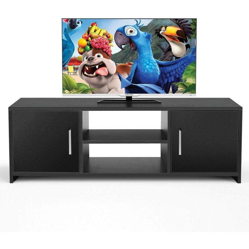 Mueble de TV de madera moderno Mueble de TV Mueble de TV bajo con 2 puertas y estantes 110 x 35 x36 cm (negro) - Mvpower
Mueble de TV de madera moderno Mueble de TV Mueble de TV bajo con 2 puertas y estantes 110 x 35 x36 cm (negro) - Mvpower