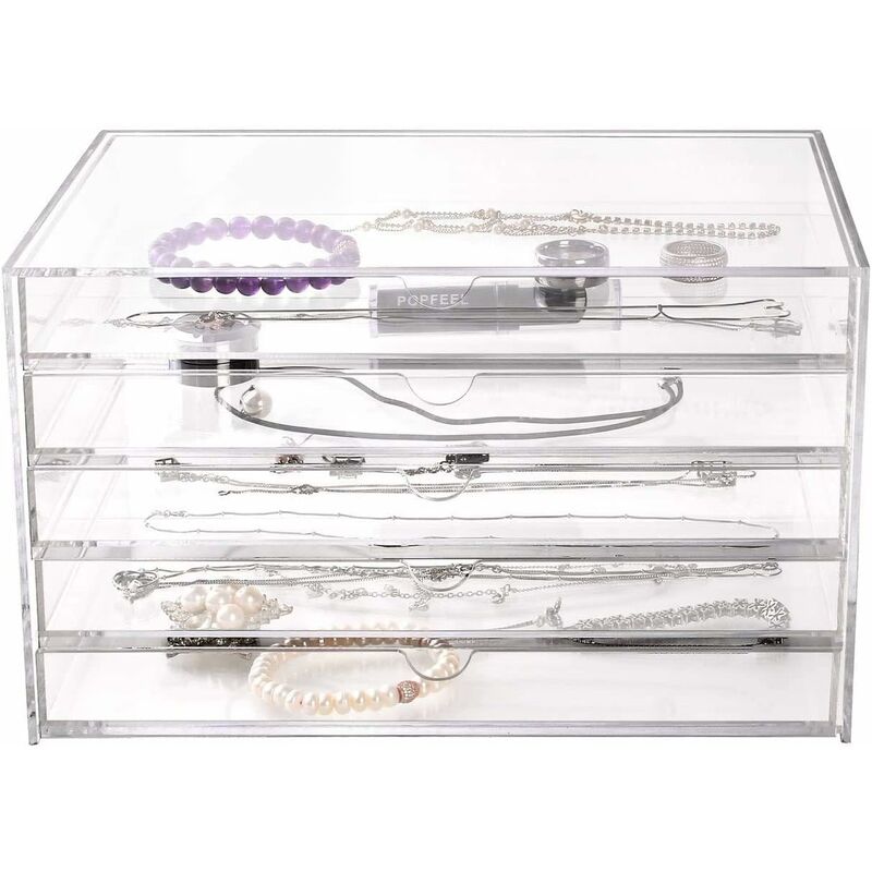 Organizador de maquillaje de 5 niveles, joyero, cosmético, acrílico transparente, soporte de exhibición, caja, almacenamiento, almacenamiento de
Organizador de maquillaje de 5 niveles, joyero, cosmético, acrílico transparente, soporte de exhibición, caja, almacenamiento, almacenamiento de