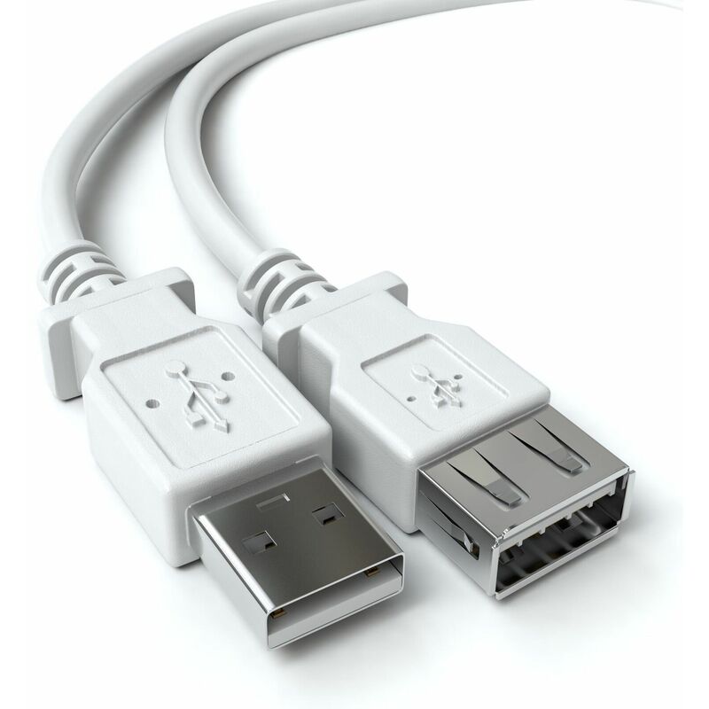 Cable USB 2.0 A/M-A/H 1 M Beige