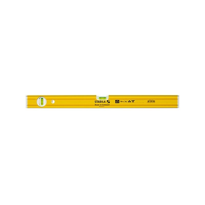 Nivel de burbuja, perfil rectangular nervado de metal ligero, Modelo : con une Nivela vertical, Largo 80 cm, Tipo 80 A
Nivel de burbuja, perfil rectangular nervado de metal ligero, Modelo : con une Nivela vertical, Largo 80 cm, Tipo 80 A