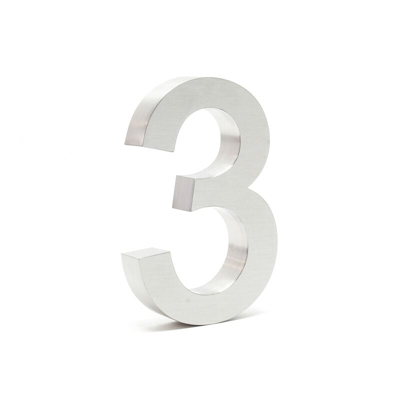 Número de casa '3' 3D Acero inoxidale 20cm Arial Resistente intemperie y corrosión Material montaje
Número de casa '3' 3D Acero inoxidale 20cm Arial Resistente intemperie y corrosión Material montaje